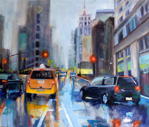 Over een weg I di Jonker Mieke, Pittura in vendita su Singulart