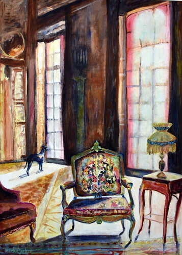 Meanwhile in the castle VIII van Jonker Mieke, Schilderij te koop op Singulart