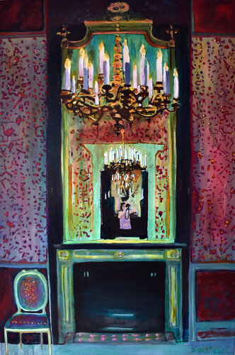 Soestdijk VII, with a small self-potrait van Jonker Mieke, Schilderij te koop op Singulart