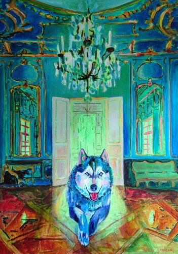 Dogs and Sofas X van Jonker Mieke, Schilderij te koop op Singulart