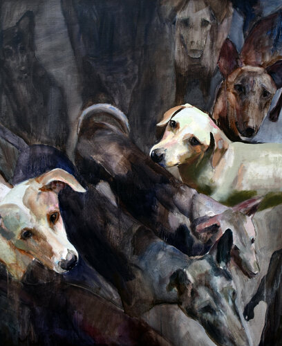 Because of the dog V de Jonker Mieke, Pintura a la venta en Singulart