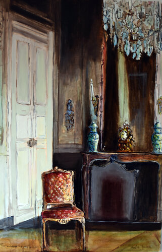 Meanwhile in the castle VI by Jonker Mieke, 회화 for Sale on Singulart