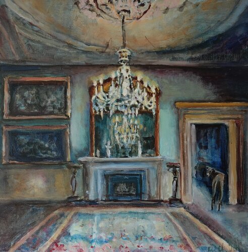 Dogs and Sofas XII van Jonker Mieke, Schilderij te koop op Singulart