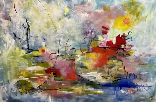 Castle on the Mountain van Marie Manon Corbeil, Schilderij te koop op Singulart