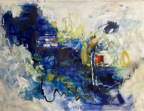 In the middle of nowhere I listen to silence van Marie Manon Corbeil, Schilderij te koop op Singulart
