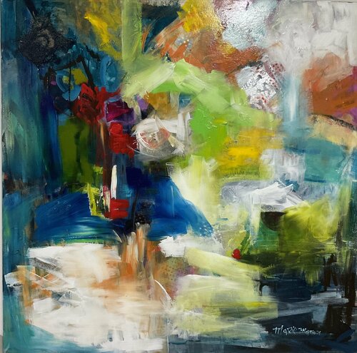 My Backyard van Marie Manon Corbeil, Schilderij te koop op Singulart