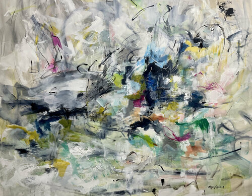 Walking down the Street van Marie Manon Corbeil, Schilderij te koop op Singulart