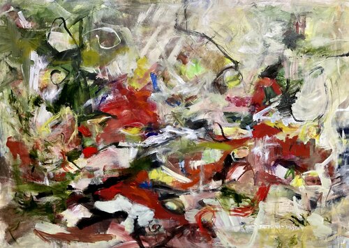 The World is Changing - DeKooning Style van Marie Manon Corbeil, Schilderij te koop op Singulart