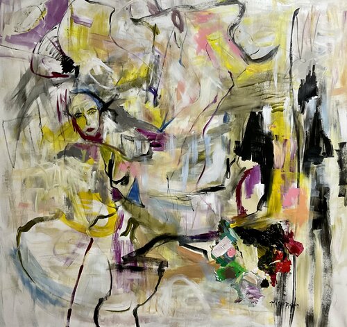 It’s going to be ok - DeKooning Style van Marie Manon Corbeil, Schilderij te koop op Singulart