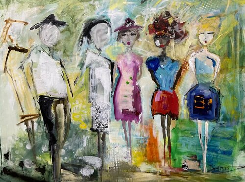 Friendship is Stronger than Status van Marie Manon Corbeil, Schilderij te koop op Singulart