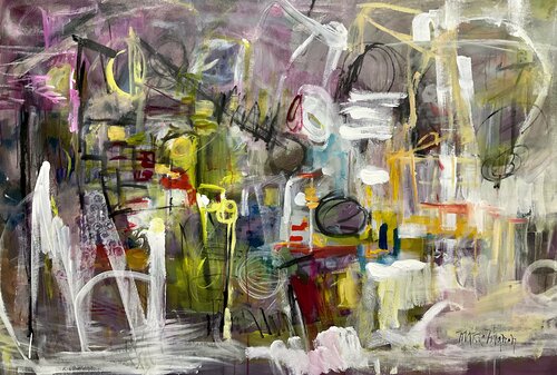 Night Life after COVID-19 van Marie Manon Corbeil, Schilderij te koop op Singulart