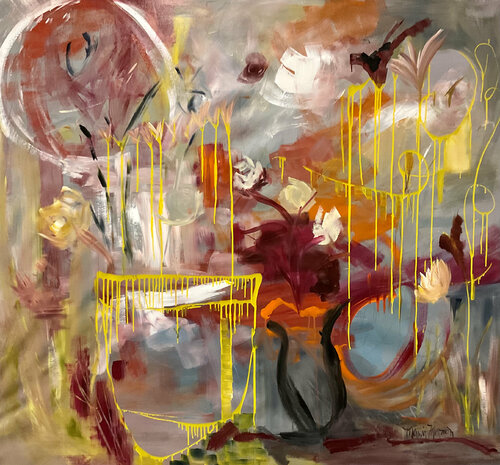 Cherry on top of my head van Marie Manon Corbeil, Schilderij te koop op Singulart