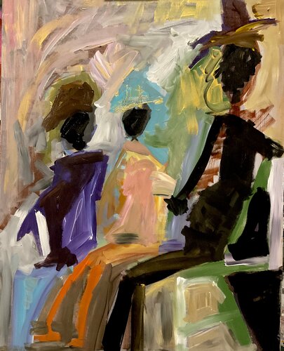 Going to the Stampede van Marie Manon Corbeil, Schilderij te koop op Singulart