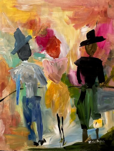 Returning to the Stampede van Marie Manon Corbeil, Schilderij te koop op Singulart