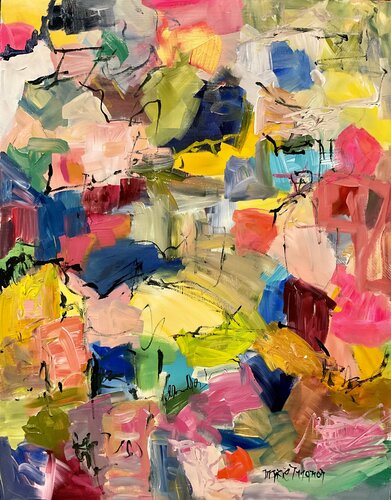 Multicultural Village van Marie Manon Corbeil, Schilderij te koop op Singulart