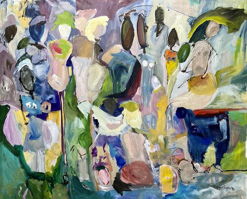 Waiting for the show van Marie Manon Corbeil, Schilderij te koop op Singulart