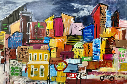 Visiting New Orléans by Marie Manon Corbeil, 회화 for Sale on Singulart