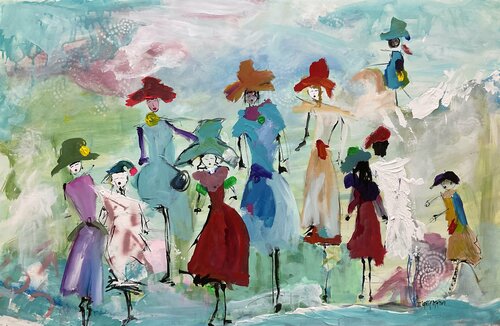 Waiting for you from the top of the mountain di Marie Manon Corbeil, Pittura in vendita su Singulart