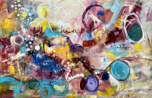 The Train left the Station di Marie Manon Corbeil, Pittura in vendita su Singulart