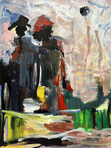 Les Joyeuses Dames in Paris di Marie Manon Corbeil, Pittura in vendita su Singulart