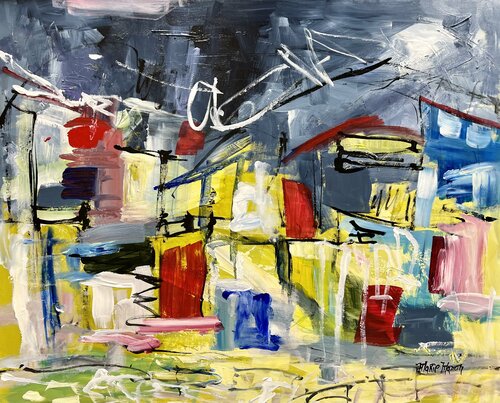 Coming over for dinner van Marie Manon Corbeil, Schilderij te koop op Singulart