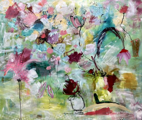 Life is a Tic Tac Toe van Marie Manon Corbeil, Schilderij te koop op Singulart
