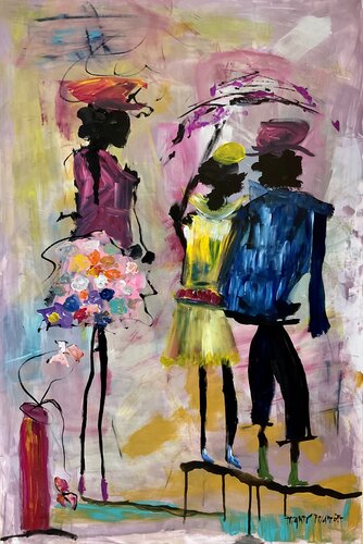 La Vie est Belle di Marie Manon Corbeil, Pittura in vendita su Singulart