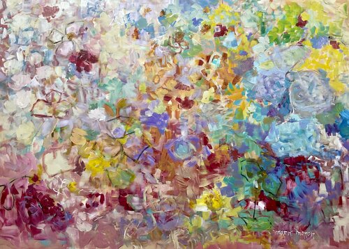 Flying  Petals di Marie Manon Corbeil, Pittura in vendita su Singulart