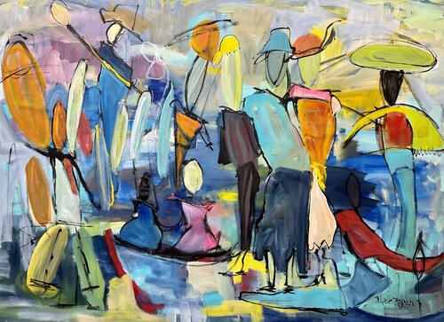 At the Carnaval di Marie Manon Corbeil, Pittura in vendita su Singulart