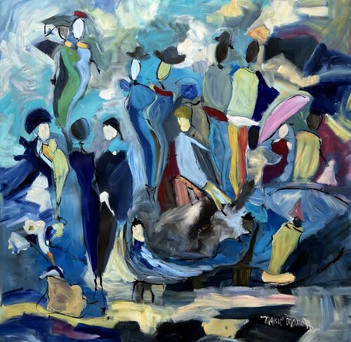 Meeting with Friends di Marie Manon Corbeil, Pittura in vendita su Singulart