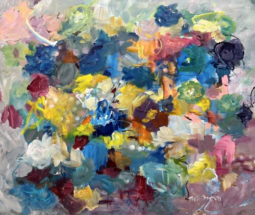 Life in Colours van Marie Manon Corbeil, Schilderij te koop op Singulart