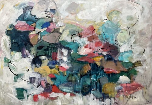 Mountain Road to the Sky di Marie Manon Corbeil, Pittura in vendita su Singulart