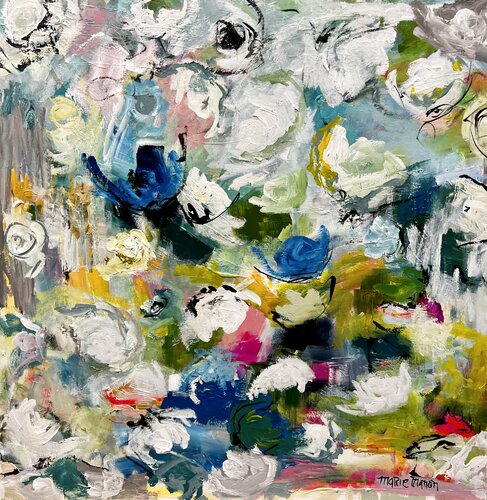 Flowers of the day by Marie Manon Corbeil, 회화 for Sale on Singulart