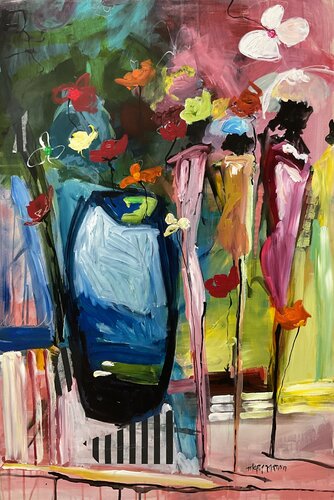 Women’s Hats par Marie Manon Corbeil, Peinture en vente sur Singulart