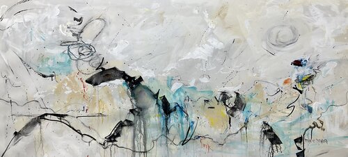 Mini Moons par Marie Manon Corbeil, Peinture en vente sur Singulart