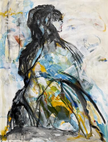 Woman in the Desert par Marie Manon Corbeil, Peinture en vente sur Singulart