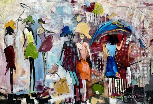 Dance with your hearth Mlle Plume di Marie Manon Corbeil, Pittura in vendita su Singulart