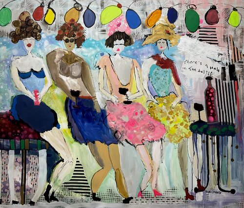There’s a Hole in the Bottle par Marie Manon Corbeil, Peinture en vente sur Singulart
