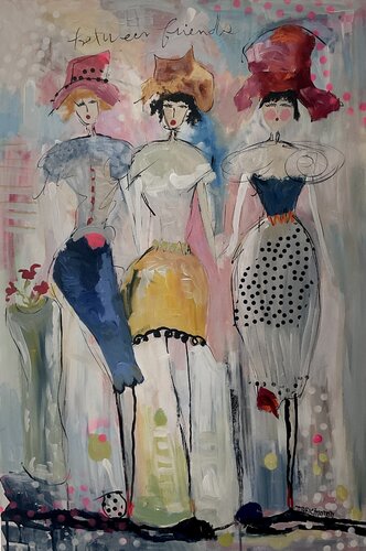 Between Friends di Marie Manon Corbeil, Pittura in vendita su Singulart
