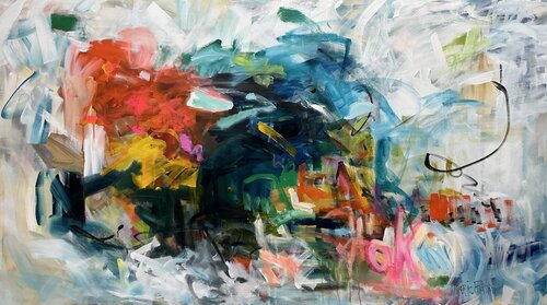 Finding my OK by Marie Manon Corbeil, 油畫 for Sale on Singulart