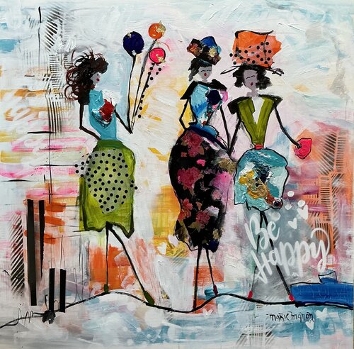 Be Happy di Marie Manon Corbeil, Pittura in vendita su Singulart