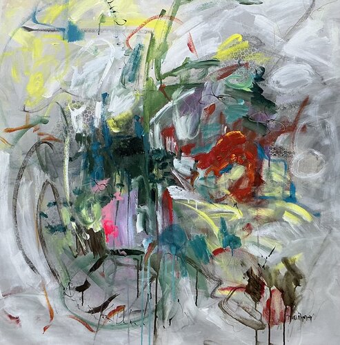 The Pink Bird Nest di Marie Manon Corbeil, Pittura in vendita su Singulart