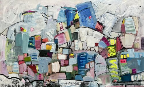 My Pink Car di Marie Manon Corbeil, Pittura in vendita su Singulart