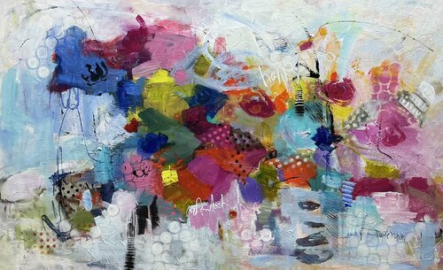 Happy Garden by Marie Manon Corbeil, 油畫 for Sale on Singulart