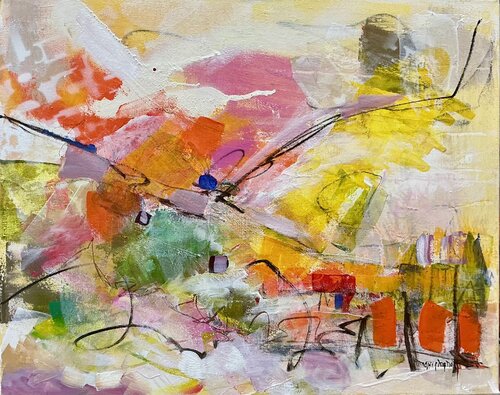Chasing Yellow by Marie Manon Corbeil, 회화 for Sale on Singulart