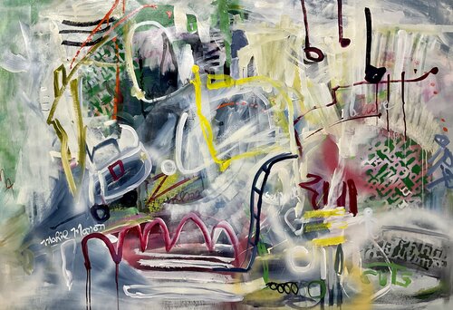 Ladder and Snake van Marie Manon Corbeil, Schilderij te koop op Singulart