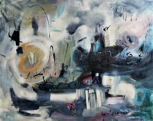 Love you to the Moon van Marie Manon Corbeil, Schilderij te koop op Singulart