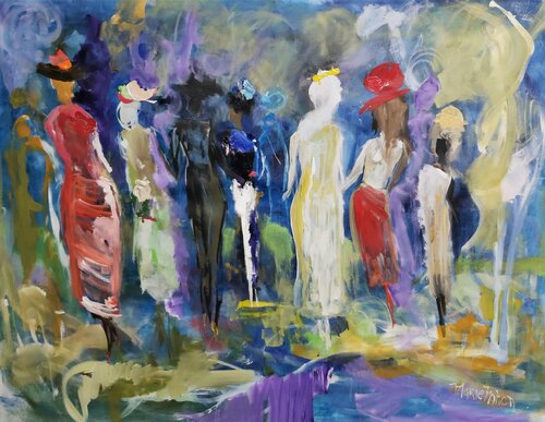 Beautiful Women van Marie Manon Corbeil, Schilderij te koop op Singulart