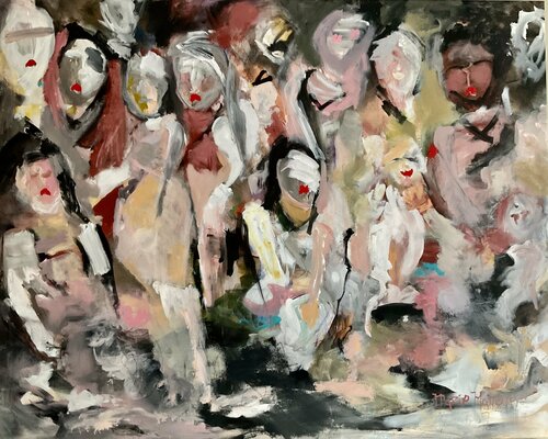 Friendships between Women of the World van Marie Manon Corbeil, Schilderij te koop op Singulart