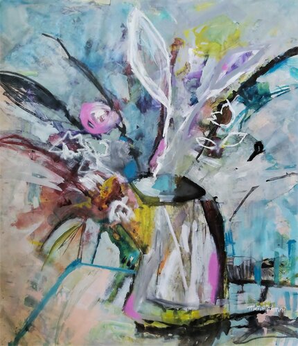 Be Nice van Marie Manon Corbeil, Schilderij te koop op Singulart